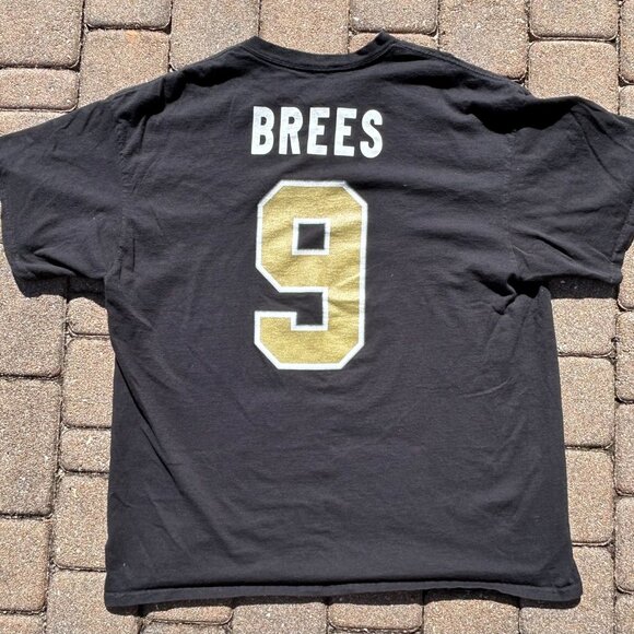 Drew Brees New Orleans Saints NFL Football T Shirt Sz L - Picture 1 of 8